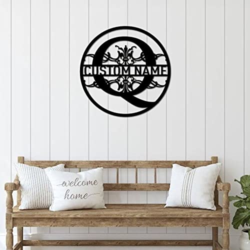 Panneau métal monogramme Q personnalisé signalétique extérieure - 3