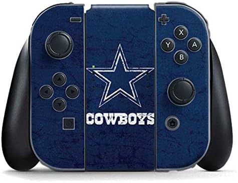Skinit Decal Gaming Skin Compatible with Nintendo Switch (2017-2021) Joy-Con Controller - Officially Licensed NFL Dallas Cowboys Team Jersey Design