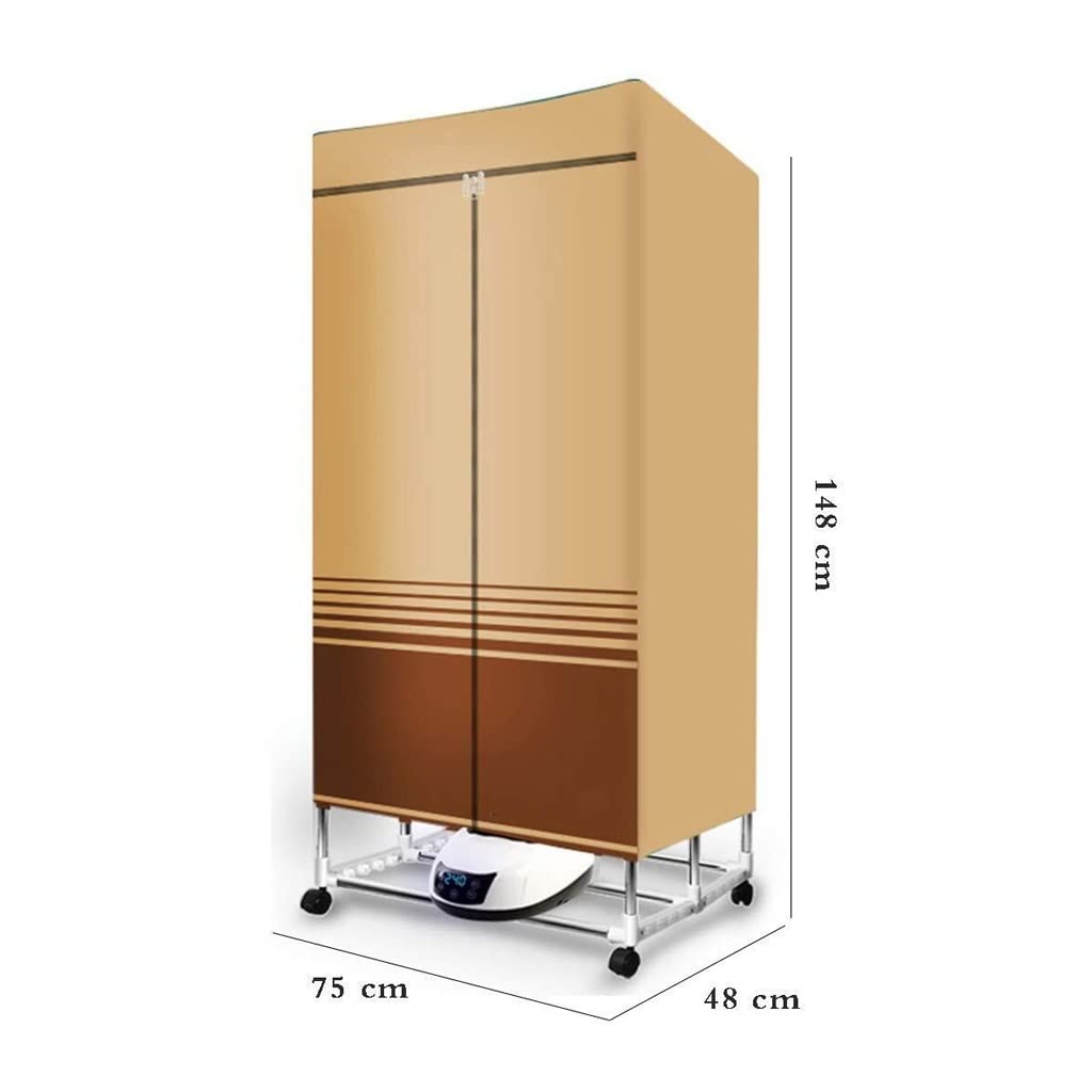 Estante de secado eléctrico plegable móvil de 1500 W con esterilización UV automática de secado rápido, armario multifunción de 240 minutos, control remoto, organizador de ropa y esterilizador