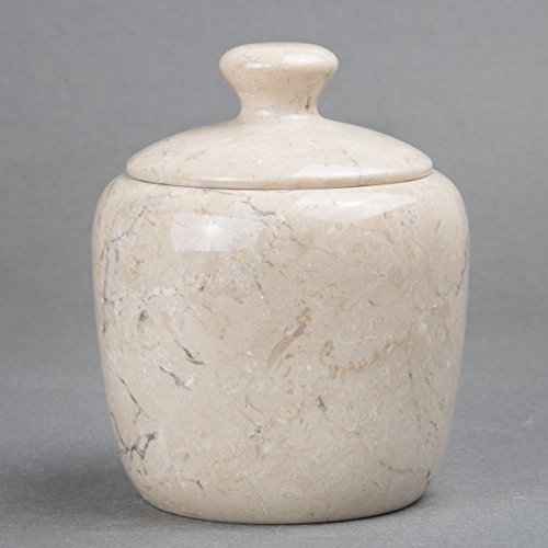 Creative Home Champagne Marble Boulder Collection Cotton Ball Holder #TOP1