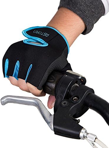Astorn Workout Gloves for Cycling, Weightlifting & Crossfit Routines | Half-Finger Bike Gloves with High Friction Power Grip | Menโs & Womenโs Cycling Gloves | Protective Lightweight Gym Gloves