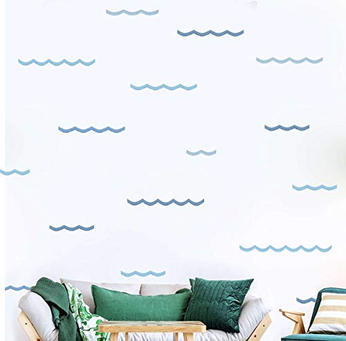 Ocean Waves Wall Decals Kids Room Wall Decor Sea Waves Wall Decals Peel And Stick Removable Wall Stickers #TOP1