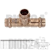 Pressfitting T-Stück 12 mm aus Kupfer – Ansicht 2