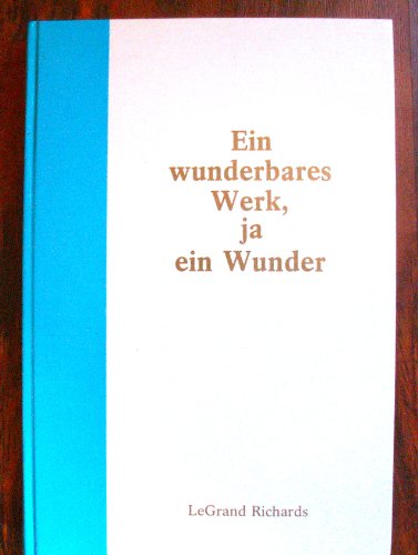 Ein wunderbares Werk, ja ein Wunder / LeGrand R... 392283406X Book Cover