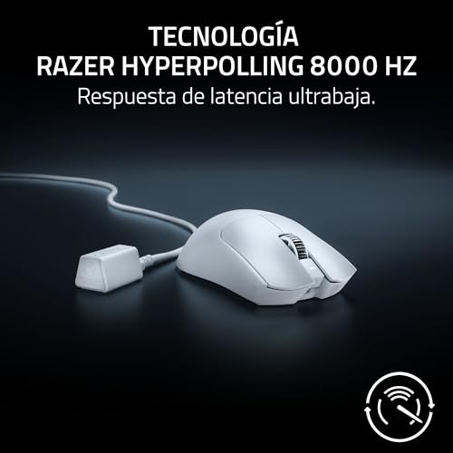 Miniatura 5 de Razer Viper V3 Pro - Ratón inalámbrico Ultraligero Esports Gaming (8K Hz HyperPolling, diseño Ligero de 55g, Sensor Focus Pro 35K dpi, HyperSpeed Wireless, 95 Horas de duración) Blanco