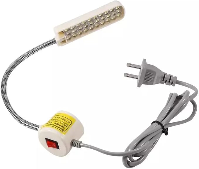 New-Tech LED Sewing Machine Light 110V - 360 Degree Rotating Magnetic Gooseneck Lamp with 30 Spotlights, Touch On/Off, 3 Brightness Levels