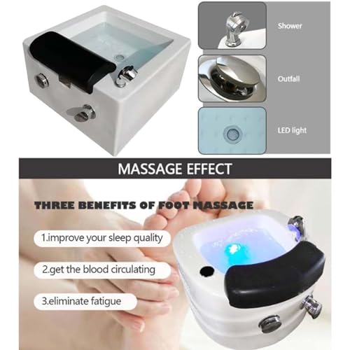 Spa de pies acrílico con masaje y calentador portátil miniatura 4
