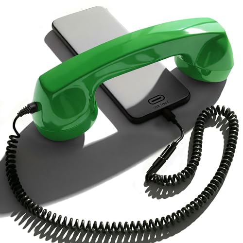 Opis Technology 60s Micro Retro Phone Handset for Smartphones, Green