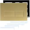 Toilet Cistern Flush Plate, Dual Flush Buttons, Replacement for Sigma 01/20/30/50 Series (Gold)