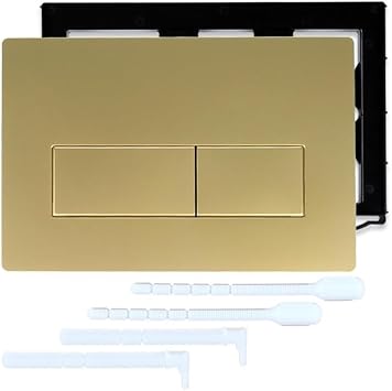 Toilet Cistern Flush Plate, Dual Flush Buttons, Replacement for Sigma 01/20/30/50 Series Gold
