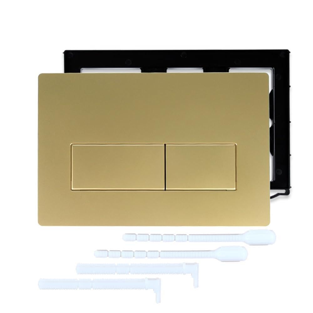 Toilet Cistern Flush Plate, Dual Flush Buttons, Replacement for Sigma 01/20/30/50 Series (Gold)