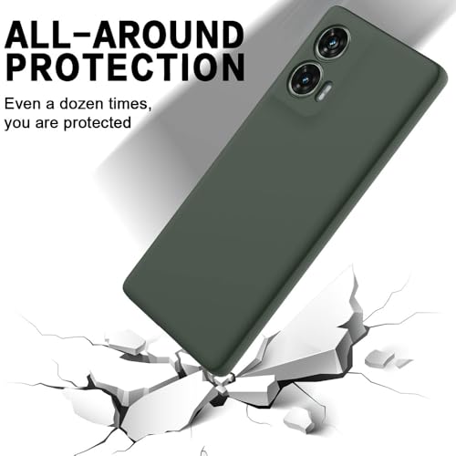 Image of Back Cover for Motorola Moto G96 5G / Edge 50 Fusion 5G | Full Camera Protection | Premium Liquid Silicon Case | Flexible Bumper Case for Motorola Moto G96 5G / Edge 50 Fusion 5G (Green)
