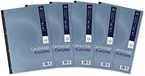 Cambridge Lined Paper A4 Refill Pad, Ruled and Margin, 400 Page, Pack of 3, Blue