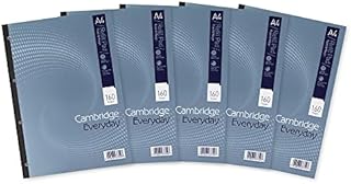 Cambridge Lined Paper A4 Refill Pad, Ruled and Margin, 400 Page, Pack of 3, Blue
