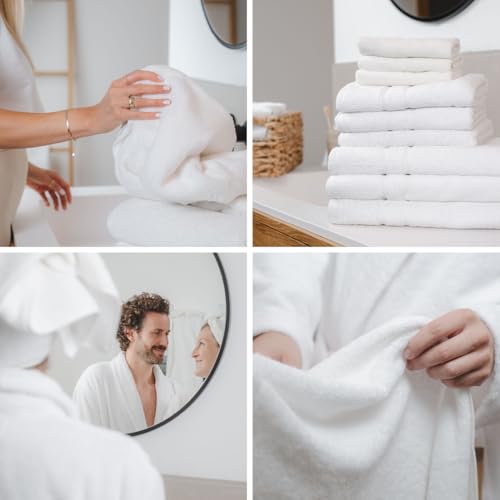 JONA SLEEP®️ Basic Handtuch Set 3 Stück | Handtuch, Duschtuch, Gästetuch | 450 g/m² Walkfrottier - schnelltrocknend, saugstark & antibakteriell - 150 Wäschen Garantie – Bild 6