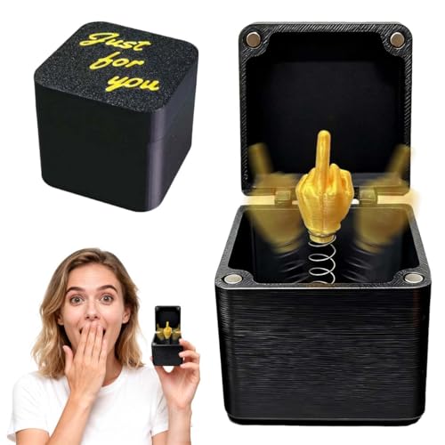 Mittelfinger Box, Mittelfinger Geschenk Box, Mittelfinger in der Box, Mittelfinger in der Box Surprise Gift Box, Annoying Middle Finger Gift Box für Erwachsene BüRo und Wohnkultur Fun Prank Gift