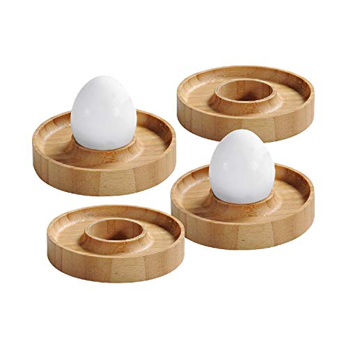 Kesper Lot de 4 coquetiers en bambou FSC naturel