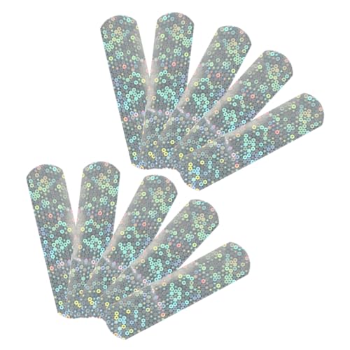 Gogogmee 10 piezas Unidades de Apósitos Adhesivos Portátiles con Purpurina Película Protectora Transpirable y Resistente al Agua Infantiles para Cuidado de Heridas y Protección de Nudillos