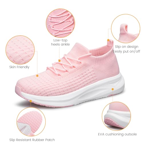 YHOON Womens Slip on Walking Shoes Comfort Sock Shoes Non Slip Mesh Casual Running Sneakers - Image 3