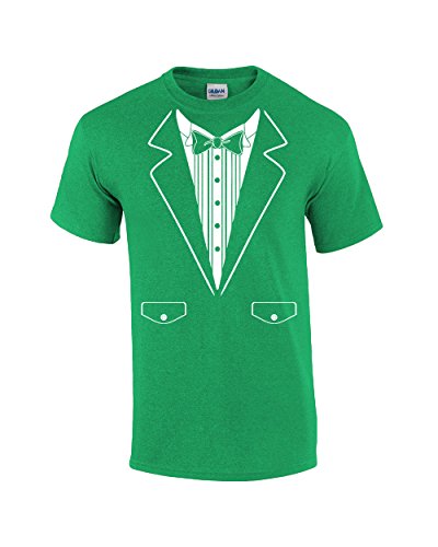 Funny Formal Tuxedo with Bowtie Classy Men s Short Sleeve T-Shirt Humorous Wedding Bachelor Party Retro Tee-Kelly-XXXL