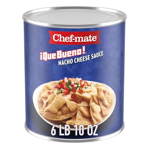 Chef-mate Que Bueno Nacho Cheese Sauce and Queso, Canned Food, 106 oz (#10 Can Bulk)