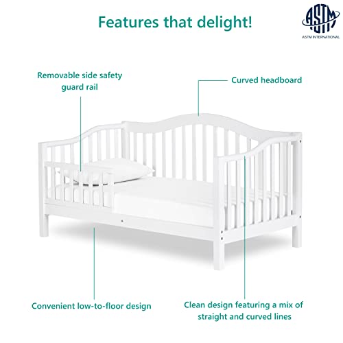 Dream On Me Austin Toddler Day Bed In White, Greenguard Gold Certified 54X30X29 Inch (Pack Of 1) #TOP4