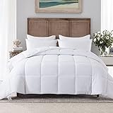 MATBEBY Queen Comforter Duvet Insert - All Season White Comforters Queen Size - Quilted Down Alternative Bedding Comforter with Corner Tabs - Winter Summer Fluffy Soft - Machine Washable