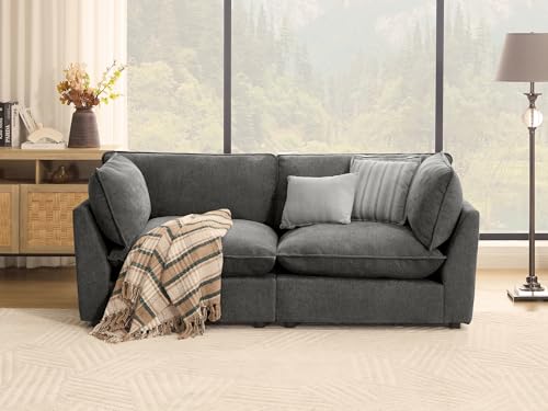 Iroomy Modular Sectional Sofa, Oversized Chenille Cloud Couch, Deep Comfy