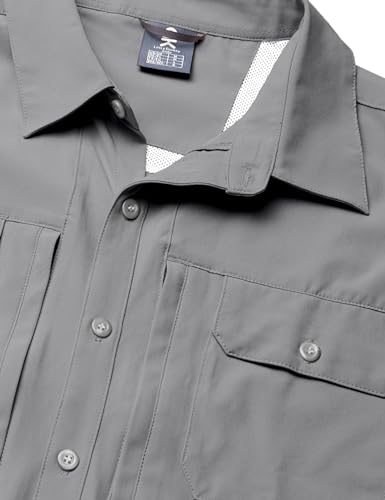 Little Donkey Andy Men's Lightweight Short Sleeve Shirt Quick Dry Stretch Shirt for Hiking Travel, UPF504