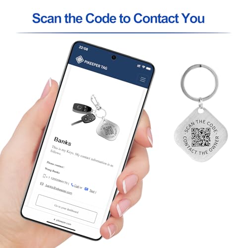 QR Code ID Tags - 4-Pack Smart Locator for Keys, Pets, Luggage – Location Notification on Scan | Ideal for Travel, Collars & Keychains3