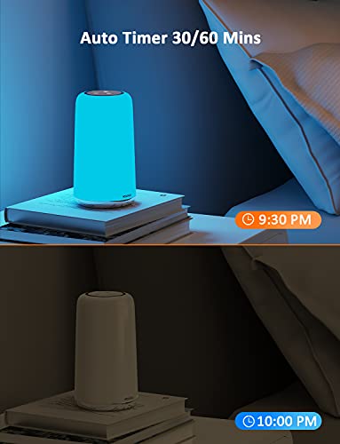 Nexigo Nursery Lamp, Touch Bedside Cordless Night Light For Bedrooms, With Rechargeable Built-In Battery, Dimmable 2200K-6500K Warm/White Light & Rgb Colors #TOP4