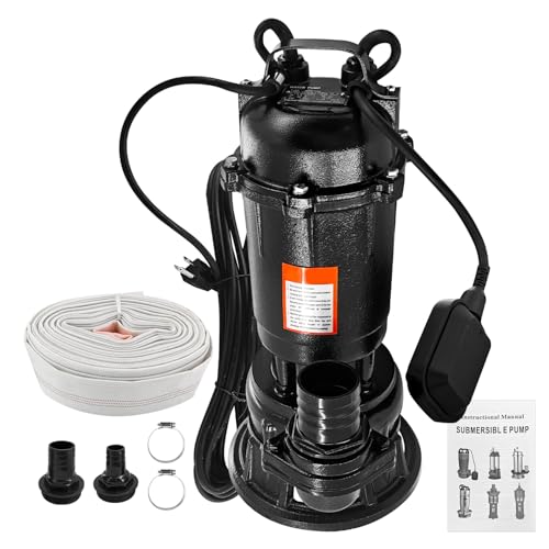 Yutmatin 2HP 110V Sewage Grinder Pump W/Blades, 6498GPH Cast Iron Effluent Pump W/ 66ft Hose and Automatic Float Switch, 1500W 2\'\' NPT Discharge, For Sump Basin, Basement, Residential Sewage - Thumbnail 6