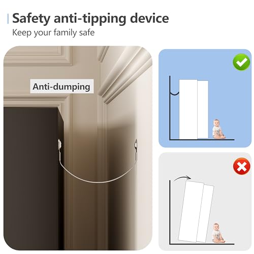 image for RISTERN Black Metal Storage Cabinet, 48