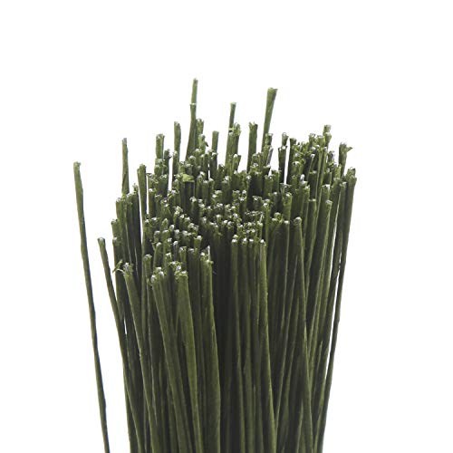 CCINEE 24 Gauge Dark Green Floral Wire Stem for Flower Arrangement Craft Supply,16 Inch,200PCS by CCINEE - Image 4