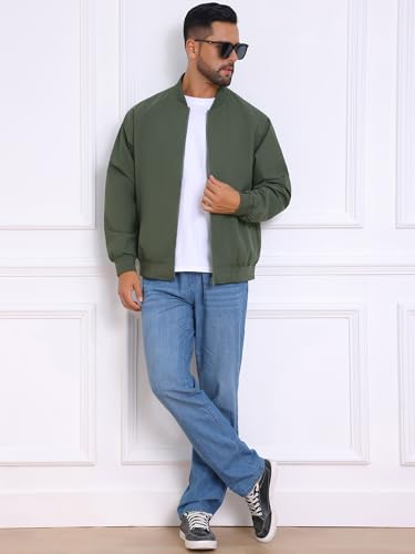 Men's Casual Stylish Lightweight Full Zip Up Bomber Jacket2