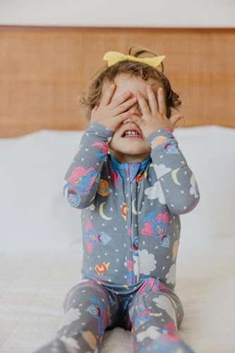 Image of Copper Pearl Baby Zip-Up Footie Pajamas - Soft Stretchy Sleep and Play Footies for Boys and Girls