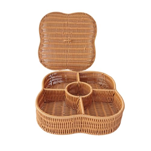 Panier de table haut de gamme en rotin synthétique 5 compartiments