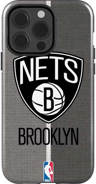 Skinit Impact Phone Case Compatible with iPhone 13 Pro - Officially Licensed NBA Brooklyn Nets Marble Design