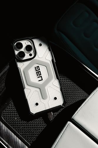 Image of URBAN ARMOR GEAR UAG Case [Updated Version] Compatible with iPhone 15 Pro Max Case 6.7 inch Pathfinder Clear Ice /Silver Built-in Magnet Compatible with MagSafe Charging Rugged Transparent Protective Cover
