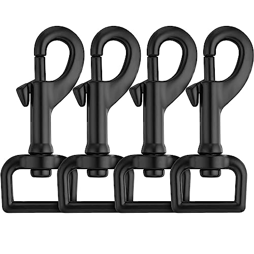 4 mosquetones – Ganchos giratorios para collar de perro, mosquetón giratorio de acero inoxidable, 78 x 25 mm