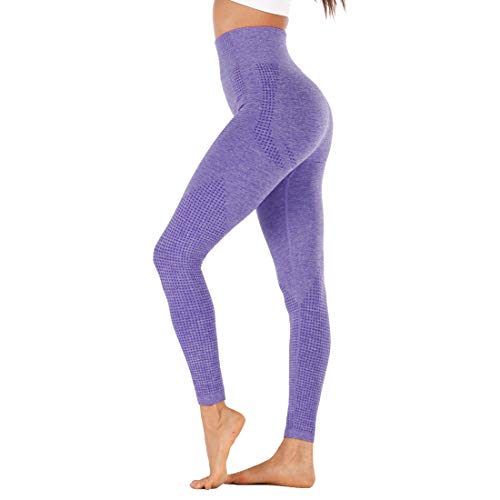 Vertvie Legging de Sport Femme Skinny Pantalon de Yoga Extensible Push Up Stretch Taille Haute Slim Fit pour Fitness Jogging Cover
