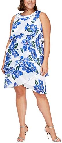 S.L. Fashions Womens Plus-Size Multi-Tier Dress