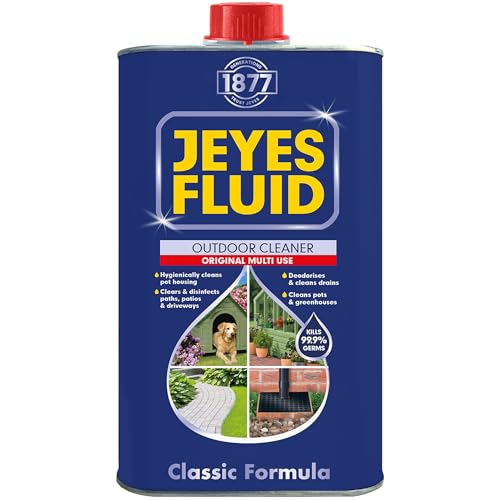 Jeyes Fluid Classic Outdoor Cleaner 1L - Premium Patio Cleaner Concentrate Makes 20L - Heavy Duty Disinfectant for Patios Driveways Paths - Kills 99.9% Bacteria - Pet Friendly