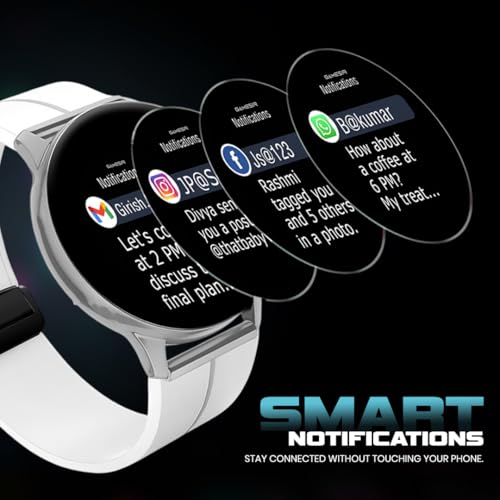 Image of GameSir Evo Vista Smartwatch, 1.39 inch HD Round Display, Bluetooth Calling, Heart Rate & SPO₂, 100+ Sports Modes, IP67, Long Battery Life for Men & Women (Magnatic White)