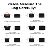 DGAZ Lekki organizer do toreb z serii Longchamp Le Pliage, jedwabny luksusowy worek wewnętrzny DupontPaper do Le Pliage L, wysokość uchwytu 9 cm (czarny)
