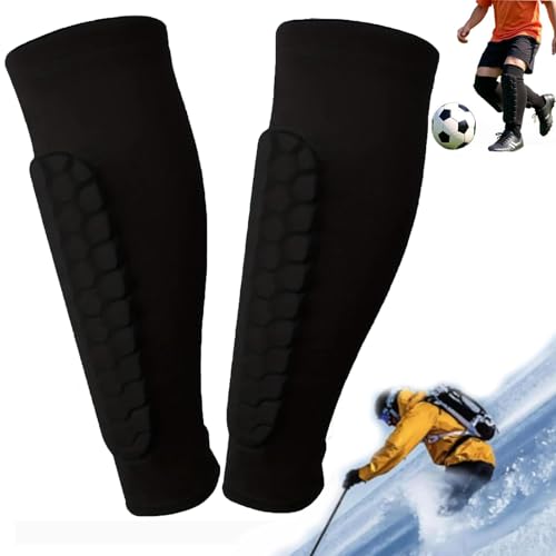 Ski Shin Guards Socks Soccer Gel Pads for Adults Calf