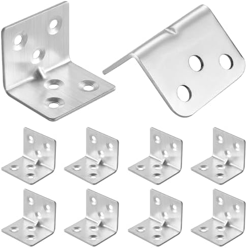 Corner Bracket, Pack Of 20, L-shaped Bracket, 40 X 40 Mm, 90 Degree Angle Bracket With 80 Screws - View #6