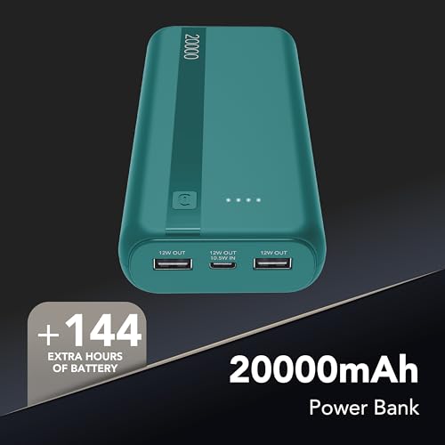 Miniatura 2 de Power Bank Cellularline 20000 mAh con USB-C In/out + 2 Puertos USB-A – Carga Múltiple e Indicador LED – Azul