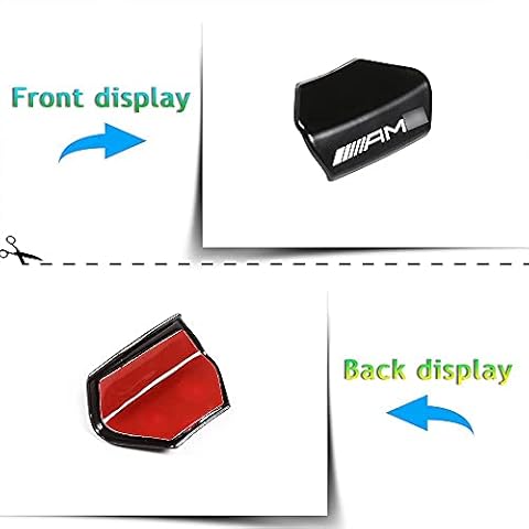 Zinc Alloy Steering Wheel Emblem Decor Sticker Decal Badge Decoration AMG Logo For A B C Class GLA GLA GLC GLE GLS W213 W205 x253 (Square sports steering wheel) Cover