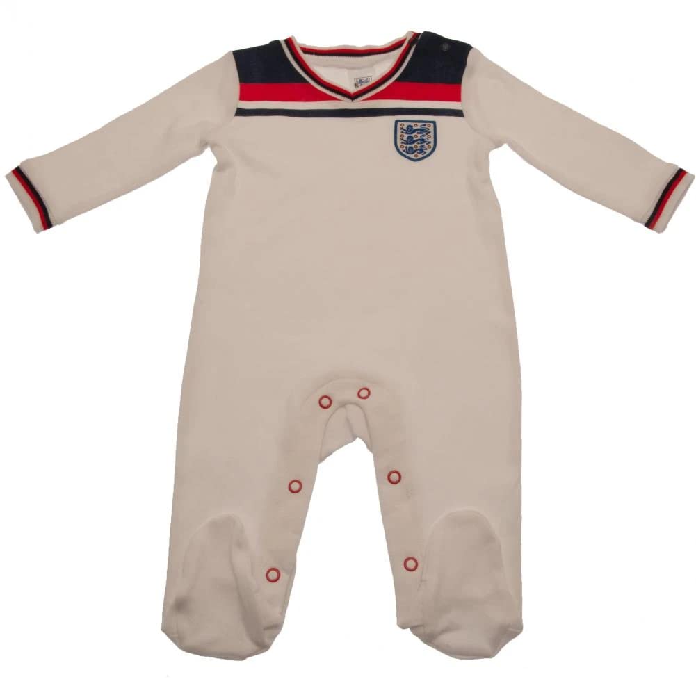 Brecrest England 1982 – Tutina Baby Retrò Per Bambino, 9-12 Mesi, Cotone, Stile Vintage Calcio
